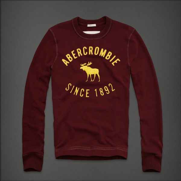 Abercrombie Fitch Hombres De Cuello Redondo Largo Remera AF5939